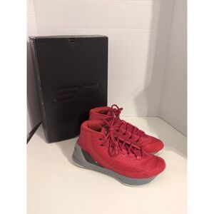 Under Armour GS Curry 3 Red Basketball Shoes Youth 4 with BOX